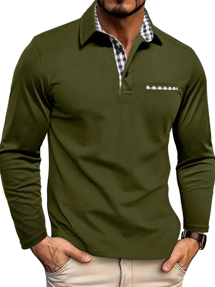Polo Homme à Manches Longues – Élégance, Confort et Style Assuré