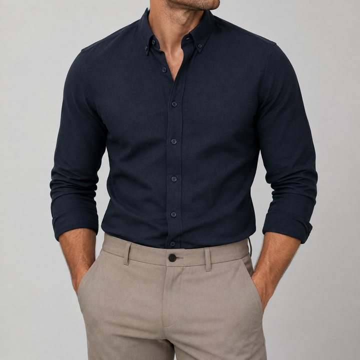 Chemise business boutonnée à manches longues
