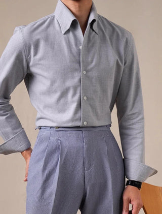 Chemise italienne en mélange de coton