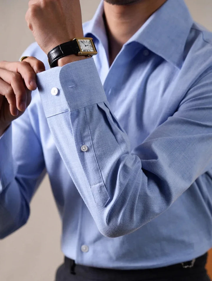 Chemise italienne en mélange de coton