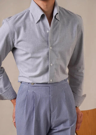 Chemise italienne en mélange de coton