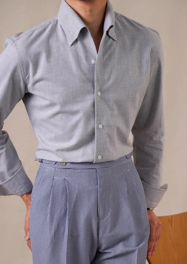 Chemise italienne en mélange de coton