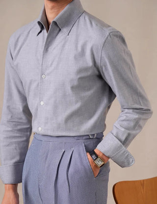 Chemise italienne en mélange de coton