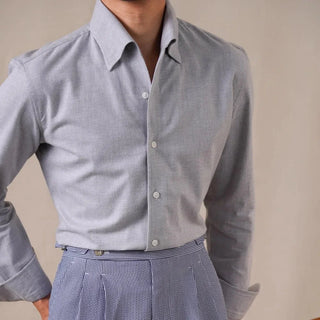 Chemise italienne en mélange de coton