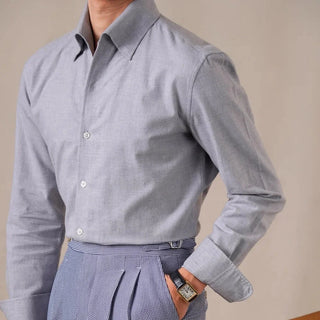 Chemise italienne en mélange de coton