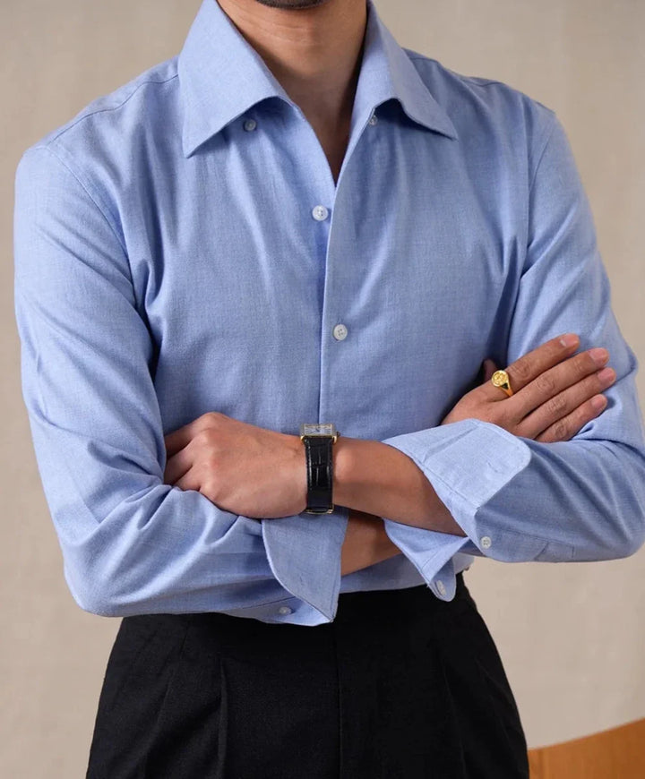 Chemise italienne en mélange de coton