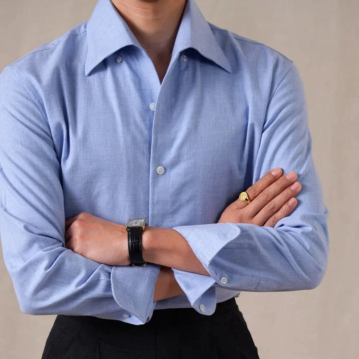 Chemise italienne en mélange de coton