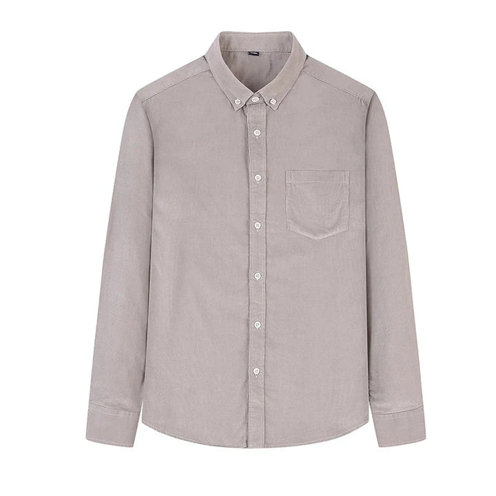 Chemise décontractée en velours côtelé 100 % coton avec poche
