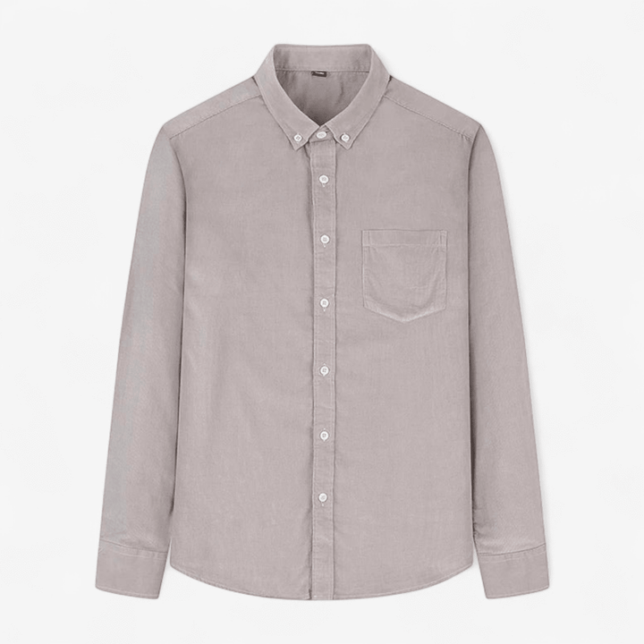 Chemise décontractée en velours côtelé 100 % coton avec poche