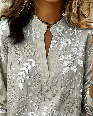 Chemisier Femme Imprimé Floral Col V Coupe Fluide Élégante