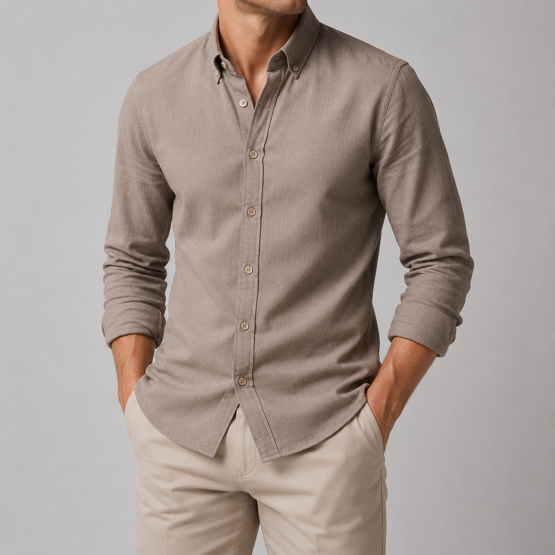 Chemise business boutonnée à manches longues