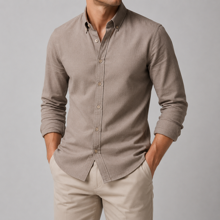 Chemise business boutonnée à manches longues