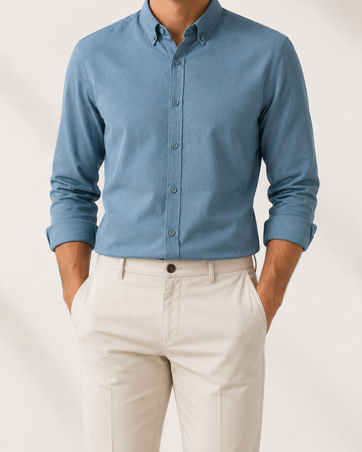 Chemise Oxford en coton respirante slim fit