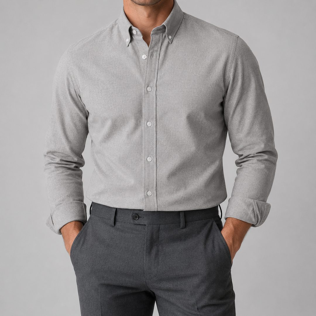 Chemise business boutonnée à manches longues