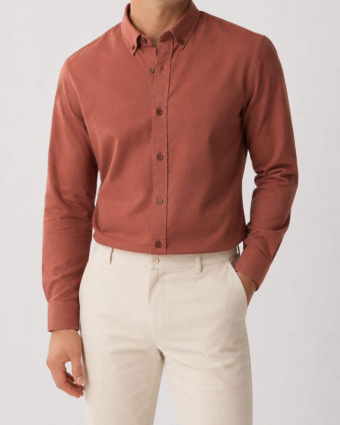 Chemise Oxford en coton respirante slim fit