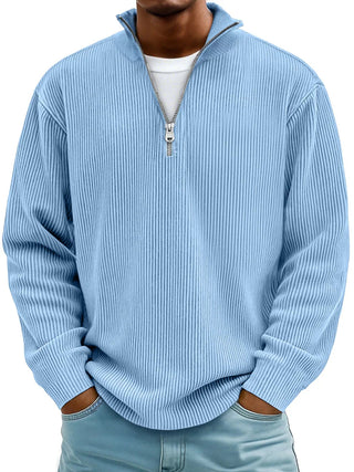 Pull Demi-Zip Homme – Confort, Chaleur Légère et Style Moderne