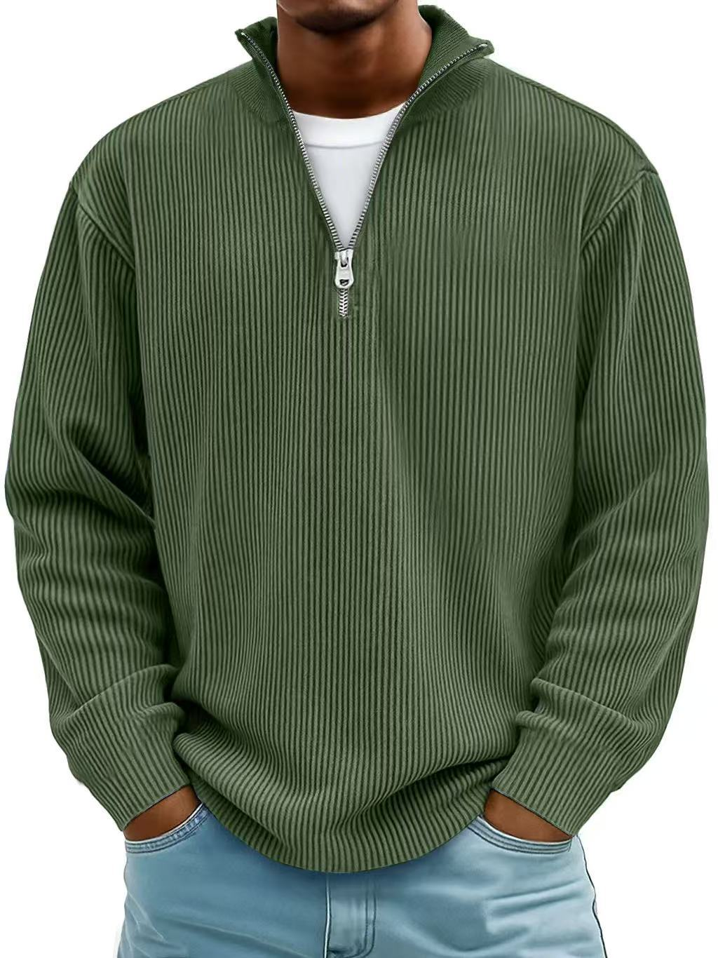 Pull Demi-Zip Homme – Confort, Chaleur Légère et Style Moderne