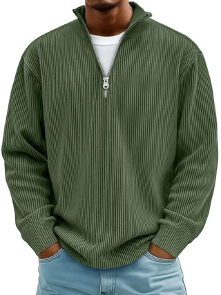 Pull Demi-Zip Homme – Confort, Chaleur Légère et Style Moderne