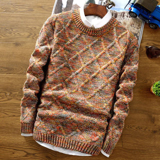 Pull d’hiver en maille épaisse pour homme – Style classique, chaud et confortable