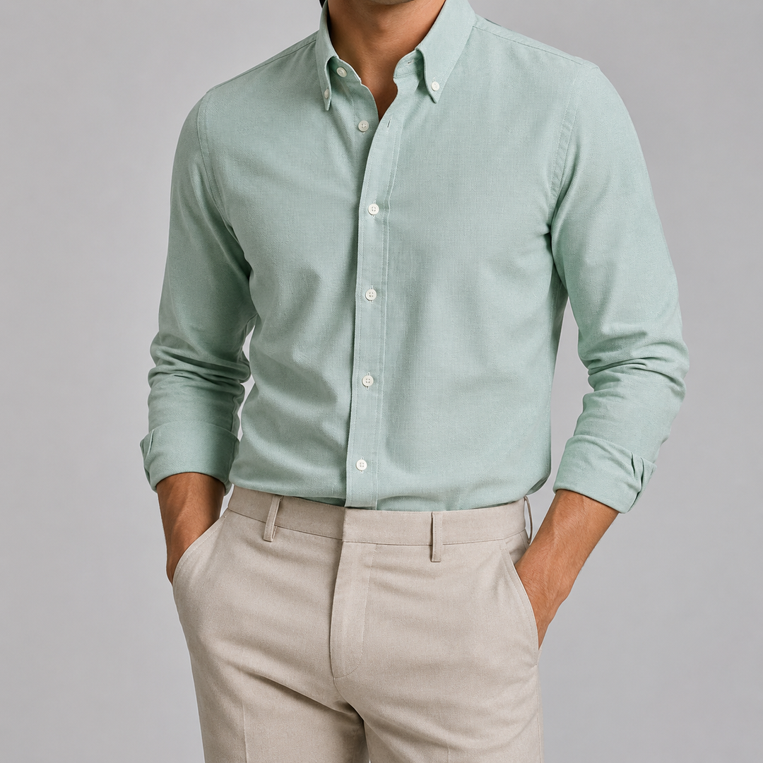 Chemise business boutonnée à manches longues
