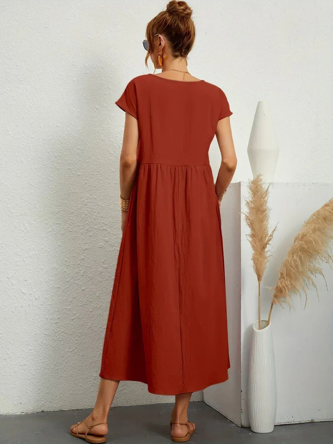 Gabrielle™ - Robe midi fluide élégance intemporelle
