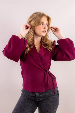 Blazer Femme Élégante à Manches Amples Chic Moderne et Allure Raffinée