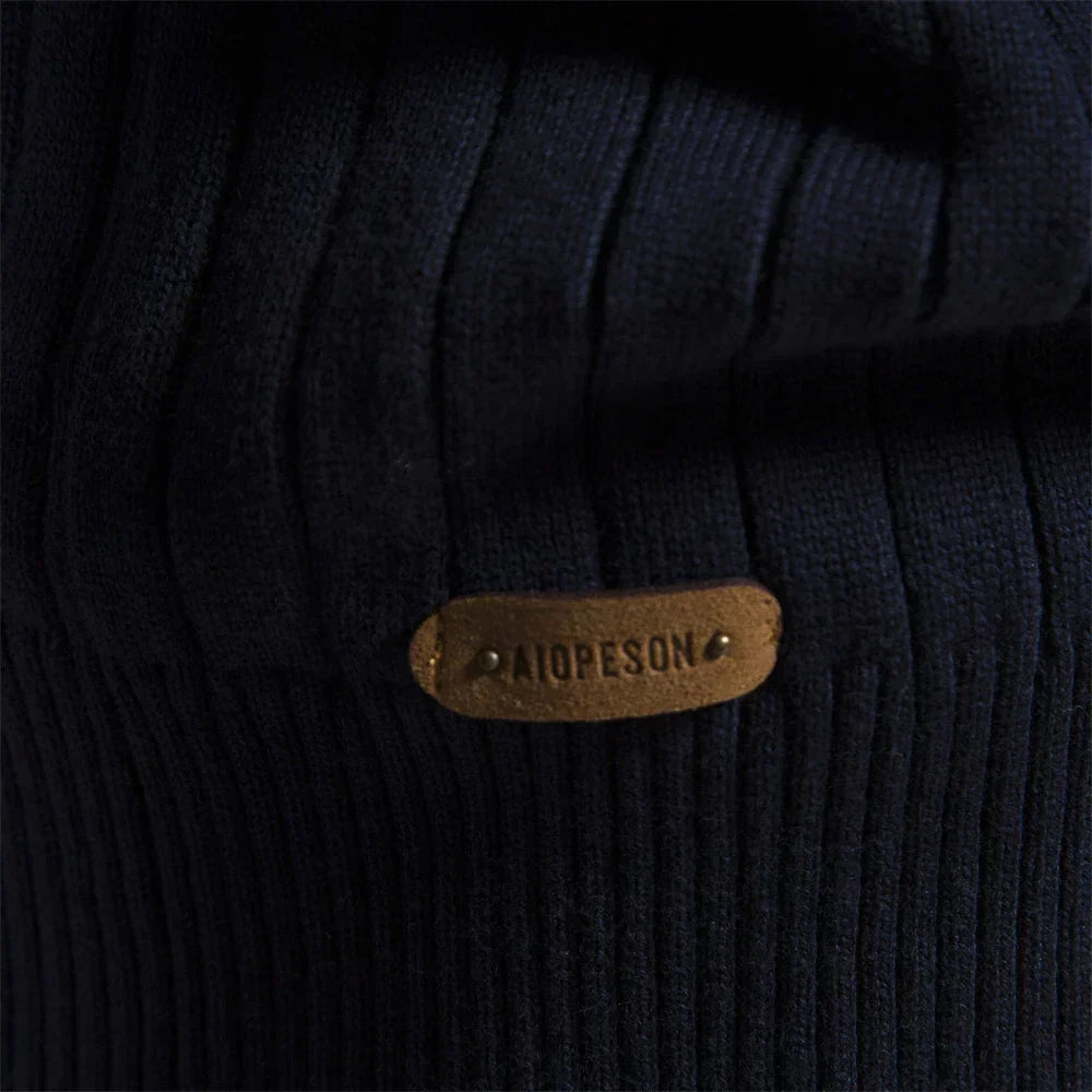Pull d’hiver pour homme à col demi-haut zippé – tricot chaud, style moderne et élégant