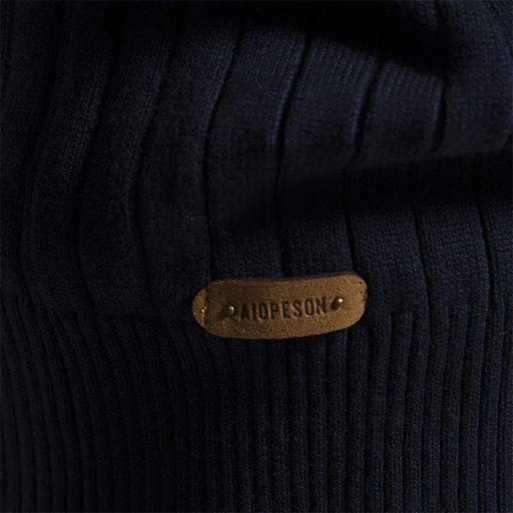 Pull d’hiver pour homme à col demi-haut zippé – tricot chaud, style moderne et élégant