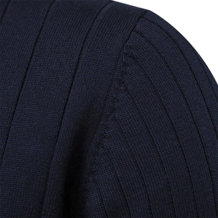 Pull d’hiver pour homme à col demi-haut zippé – tricot chaud, style moderne et élégant