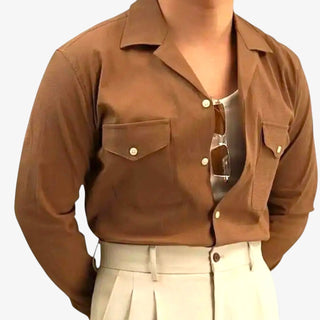 Chemise de plage légère à col cubain