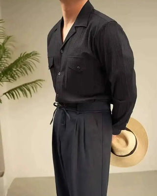 Chemise de plage légère à col cubain