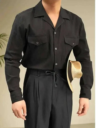 Chemise de plage légère à col cubain