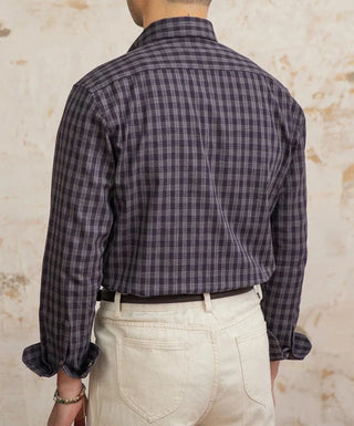 Chemise élégante à carreaux, style américain