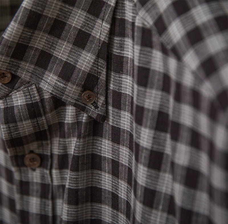 Chemise élégante à carreaux, style américain