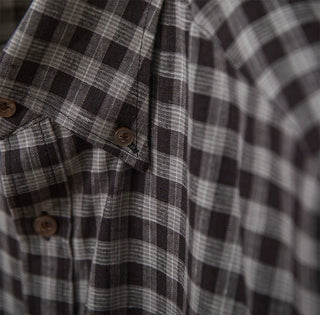 Chemise élégante à carreaux, style américain