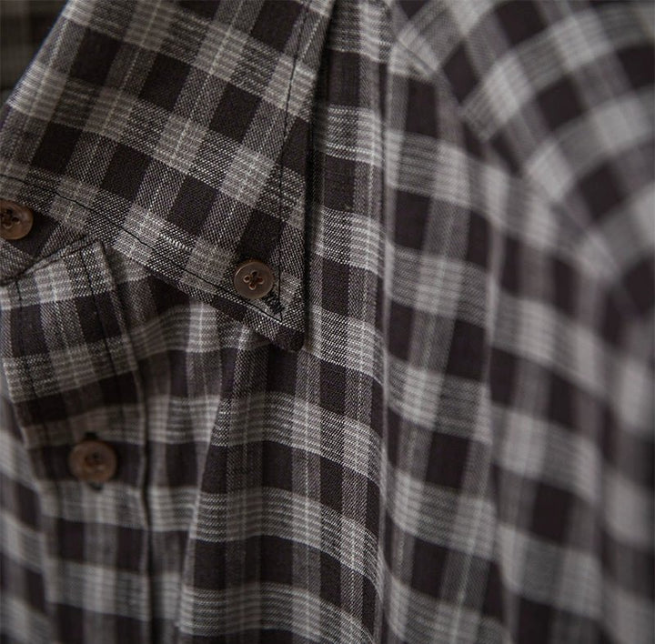 Chemise élégante à carreaux, style américain