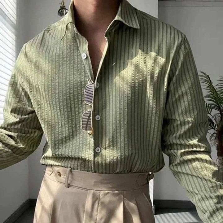 Chemise britannique décontractée à rayures