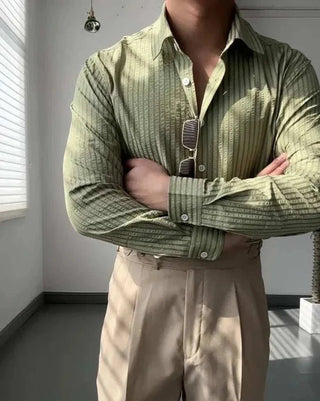 Chemise britannique décontractée à rayures