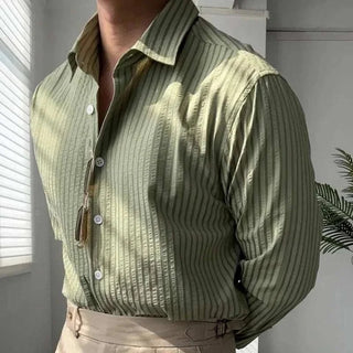 Chemise britannique décontractée à rayures