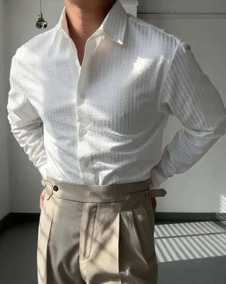 Chemise britannique décontractée à rayures