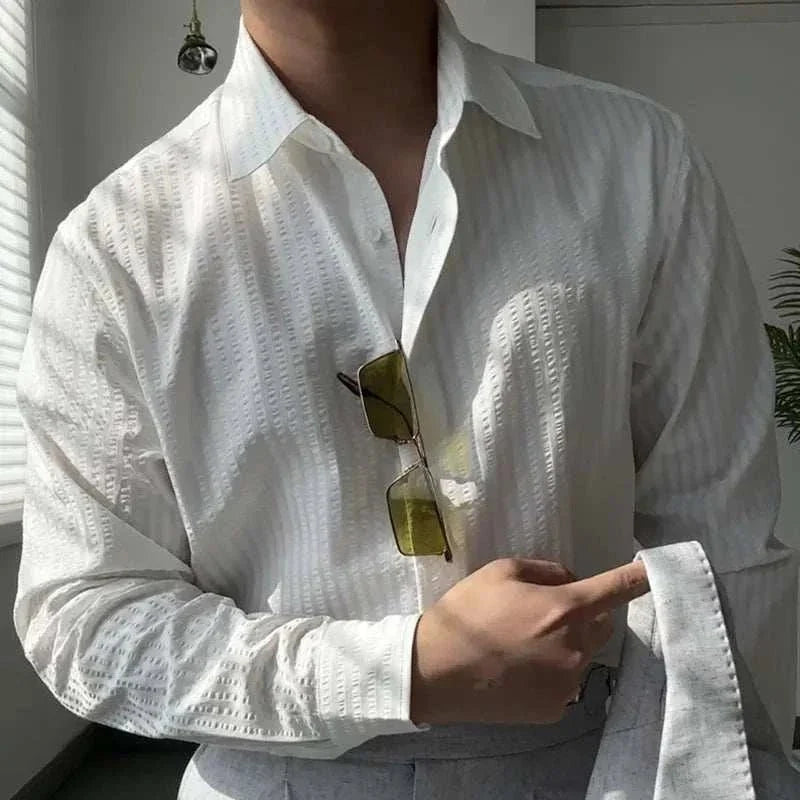 Chemise britannique décontractée à rayures