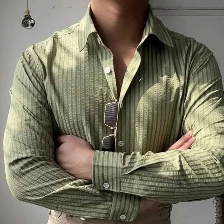 Chemise britannique décontractée à rayures