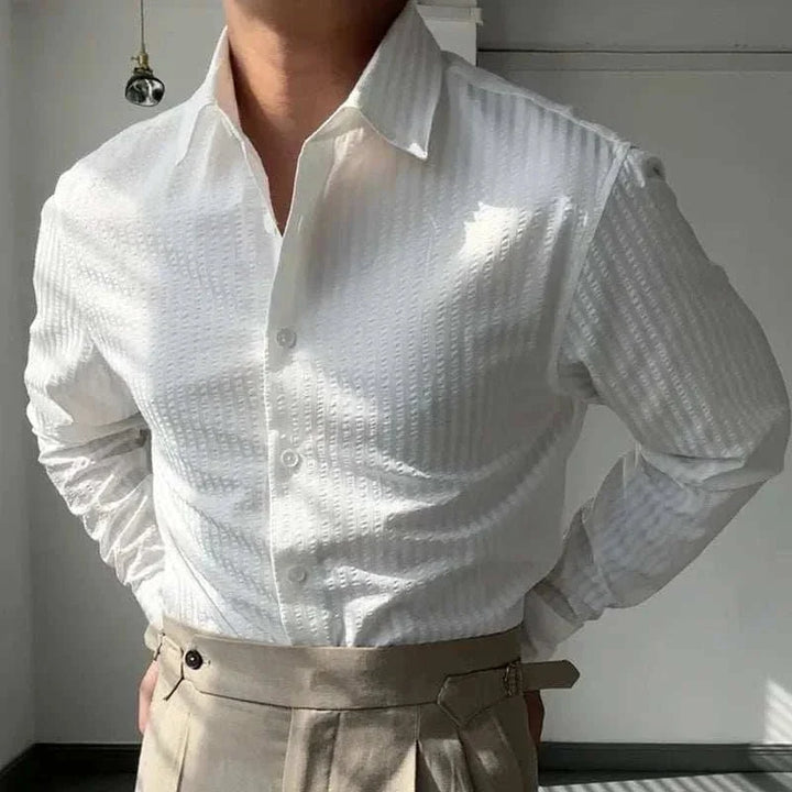 Chemise britannique décontractée à rayures