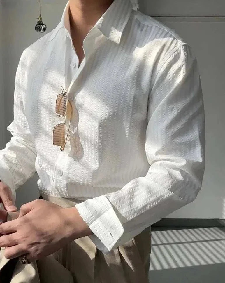 Chemise britannique décontractée à rayures