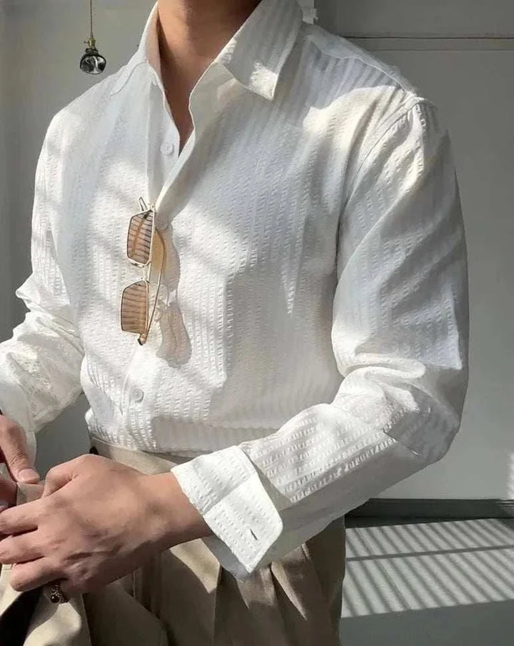 Chemise britannique décontractée à rayures