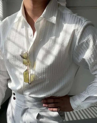Chemise britannique décontractée à rayures