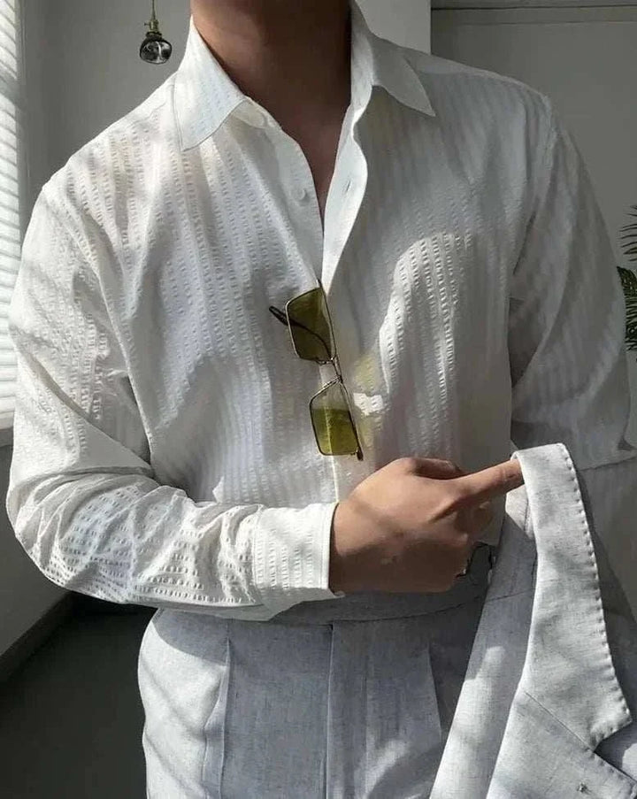 Chemise britannique décontractée à rayures