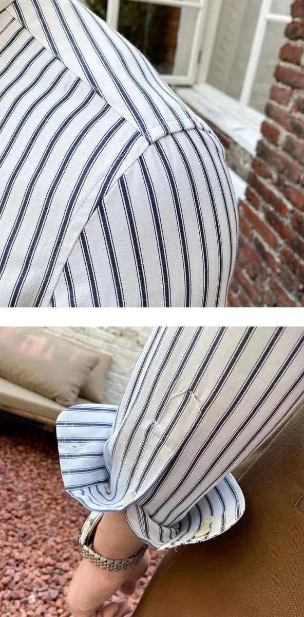 Chemise britannique rétro à rayures