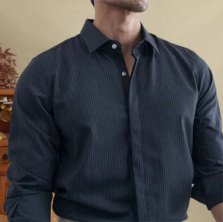 Chemise de smoking britannique rayée
