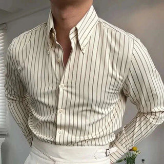 Chemise de smoking britannique à rayures